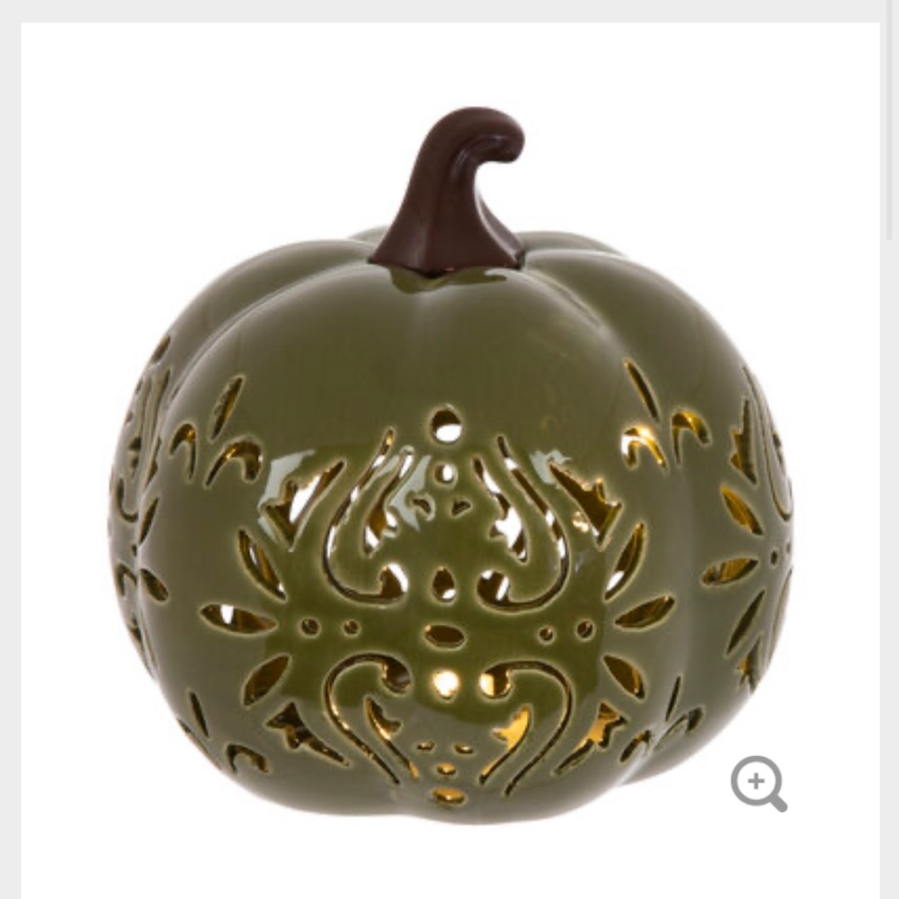 Green Light Up Cut Out Pumpkin